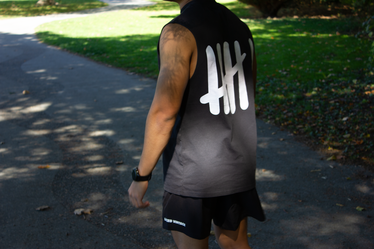Laced Vintage Faded Black Tank