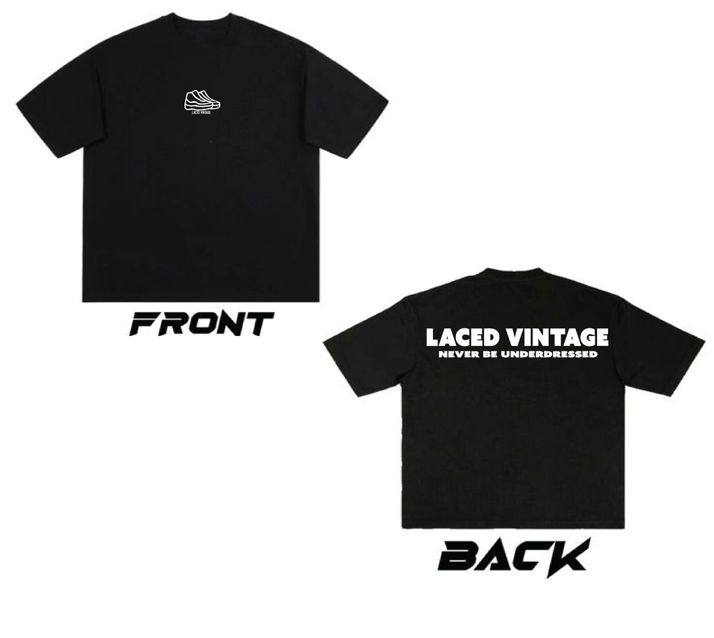 Laced Vintage Plain Black Tee