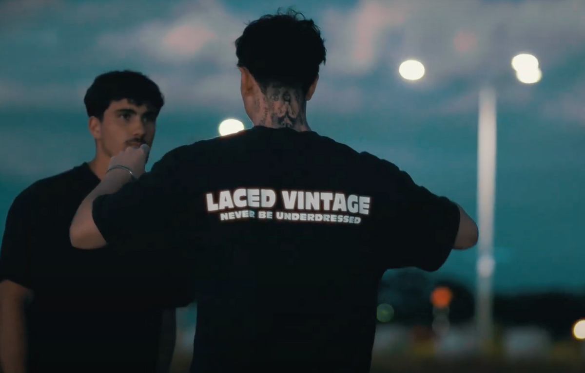 Laced Vintage Plain Black Tee