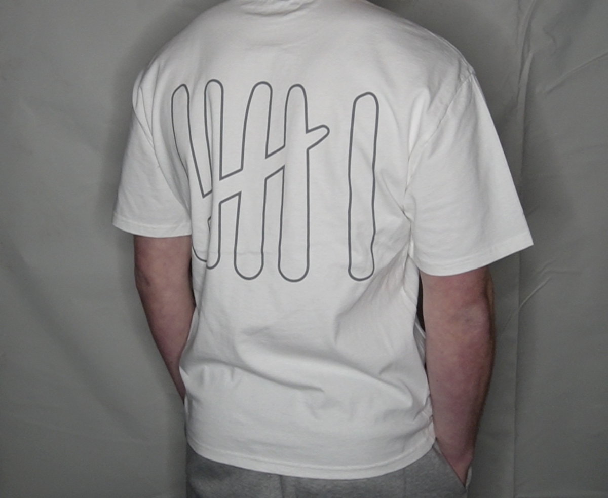 Laced Vintage Grey on White Tee