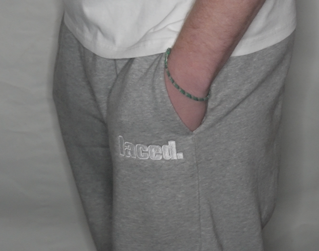 Laced Vintage Grey Relaxed Cufless Track Pants