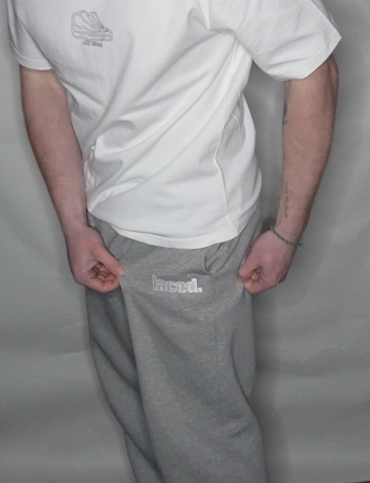 Laced Vintage Grey Relaxed Cufless Track Pants